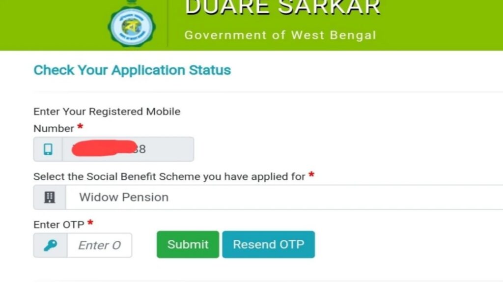 Duare Sarkar Status Check 2025