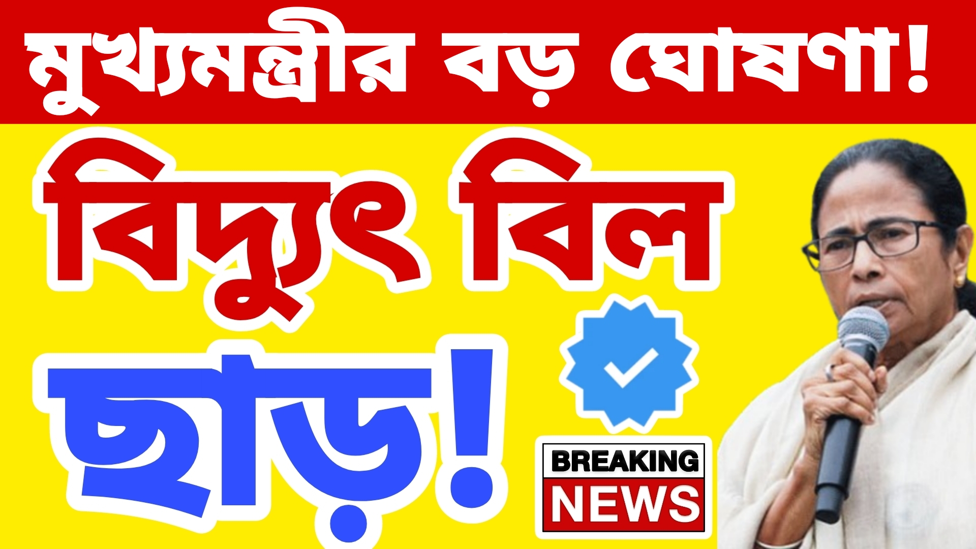 বিদ্যুৎ বিল কম করলো মুখ্যমন্ত্রী